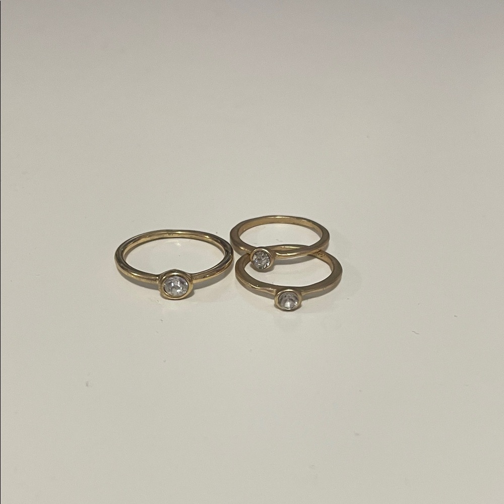 Golden Women's Ring Set